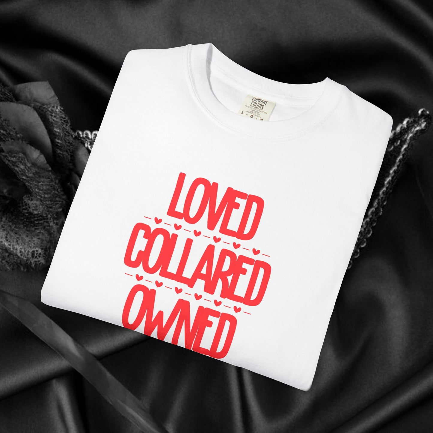 BDSM Loved Collared Owned Submissive T-shirt, Unisex Kinky Tee, Submissive Wife Gift, BDSM Apparel