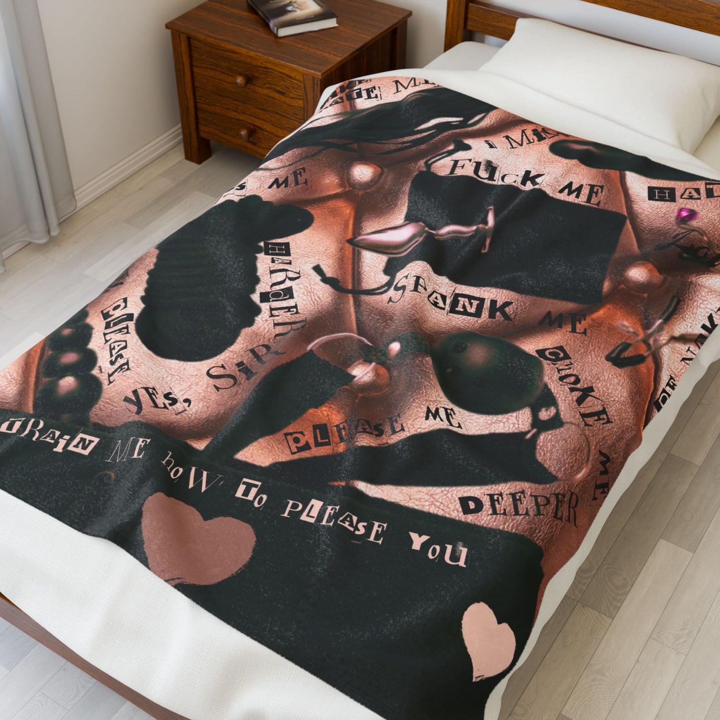 BDSM Themed blanket for Adults, Sexy and Offensive Gift, BDSM themed gift, daddy's girl blanket, babygirl blanket