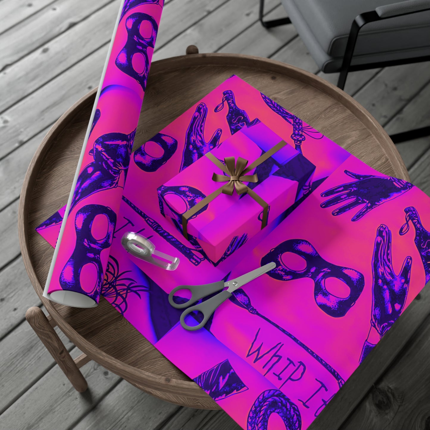 BDSM Themed Gift Wrap Papers, Sumissive gift wrap for doms approval special occasion gift wrap