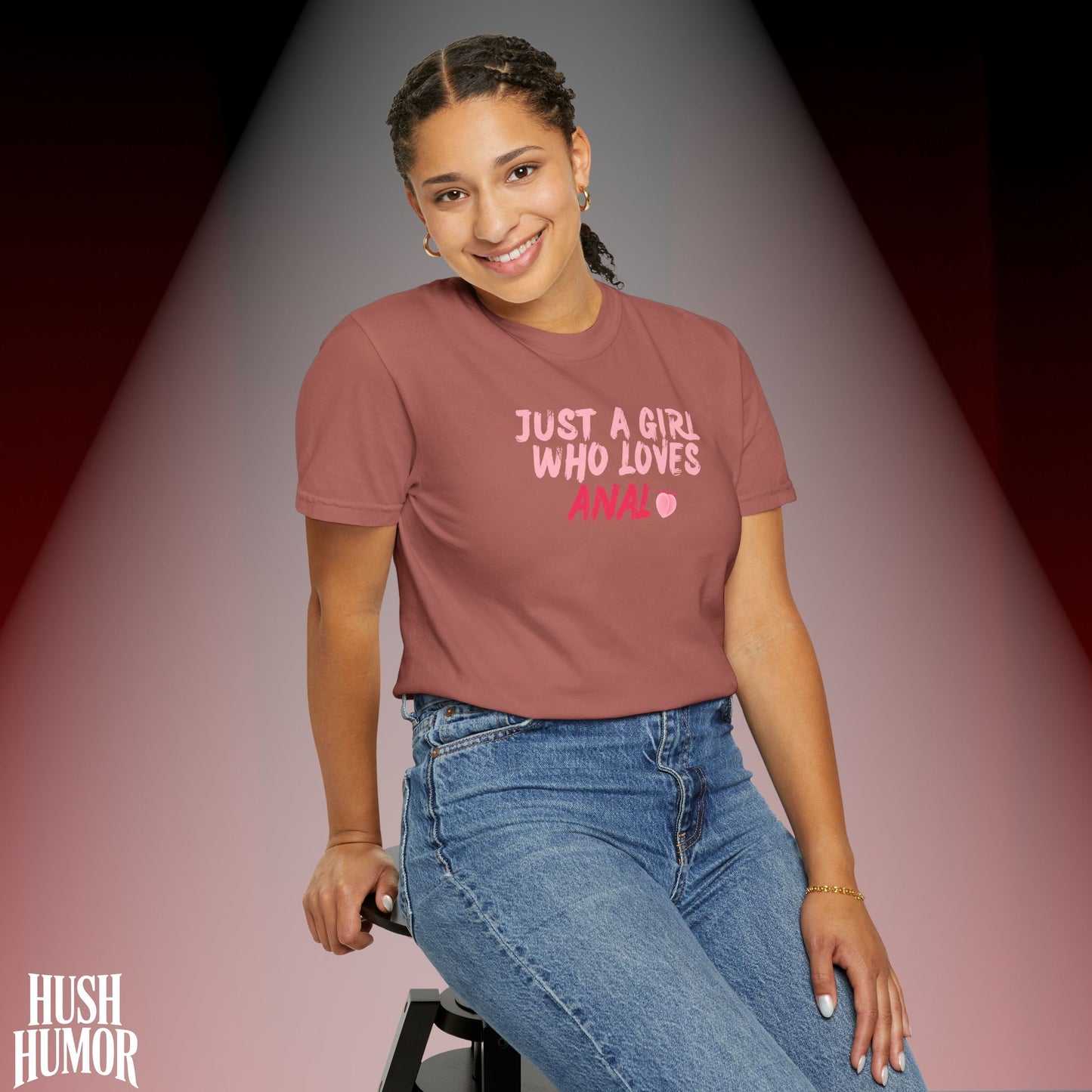 Just a Girl Who Loves A*al Shirt – Naughty NSFW T-Shirt for Hot Wife, Inappropriate Dirty Graphic Tee, Offensive Risqué Apparel for Women, Sexy Summer Shirt