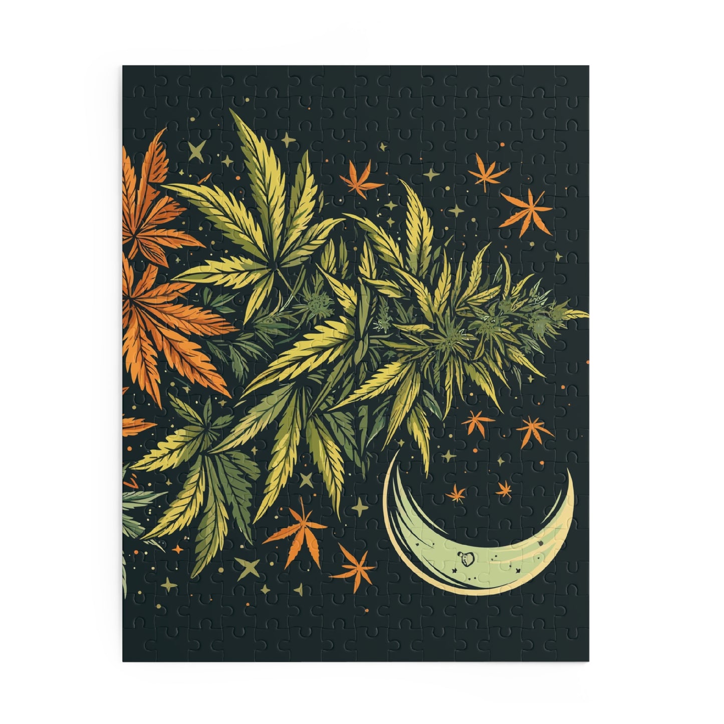 Night Trip Puzzle – Moody Moon Jigsaw with Psychedelic Forest Vibes | Gift for Dreamers & Rebels
