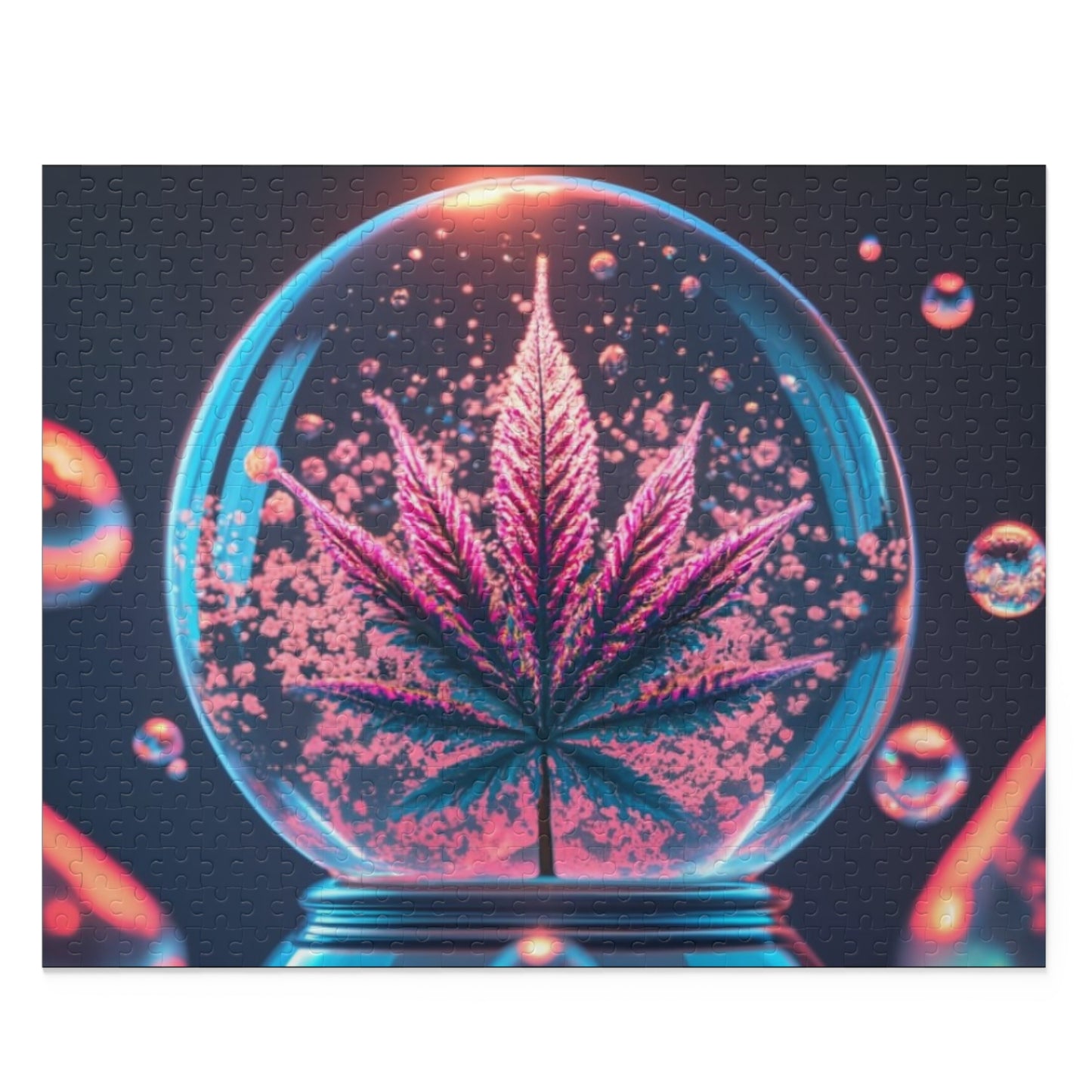 Bubble Vision – Electric Pink Leaf Orb Puzzle for Adults looking for a chill activity