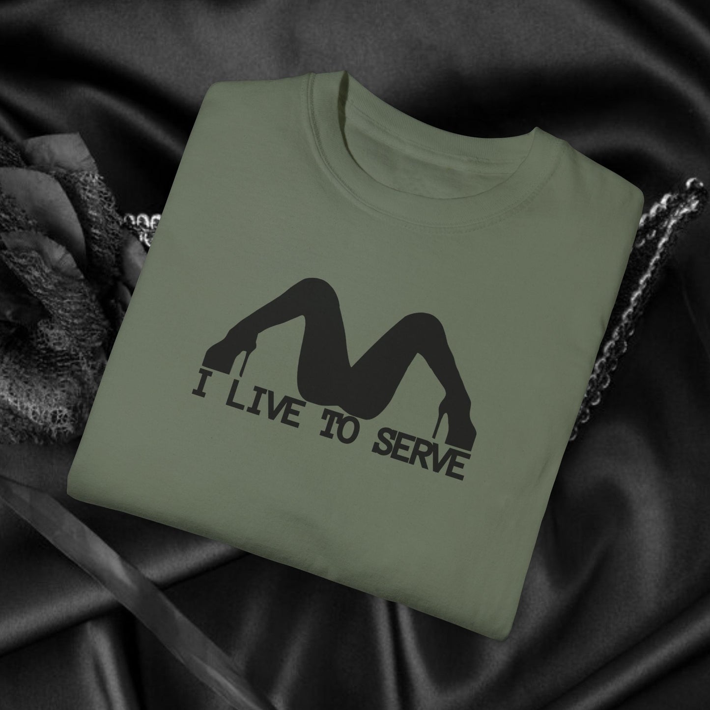 BDSM Clothing Shirt Submissive - I Live to Serve - submissive gift