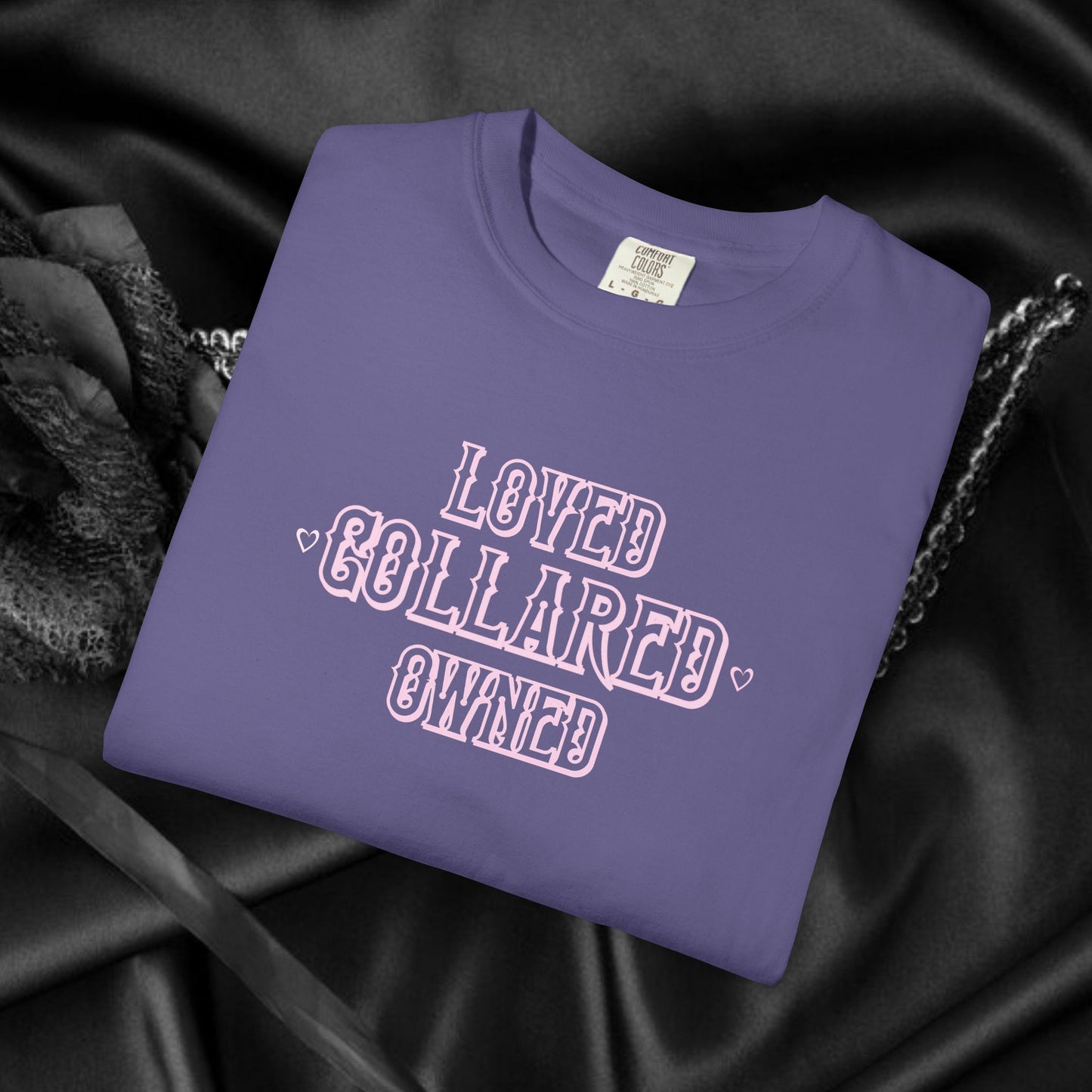 Submissive BDSM Loved Collared Owned T-shirt, Unisex Kinky Tee, Submissive Wife Gift