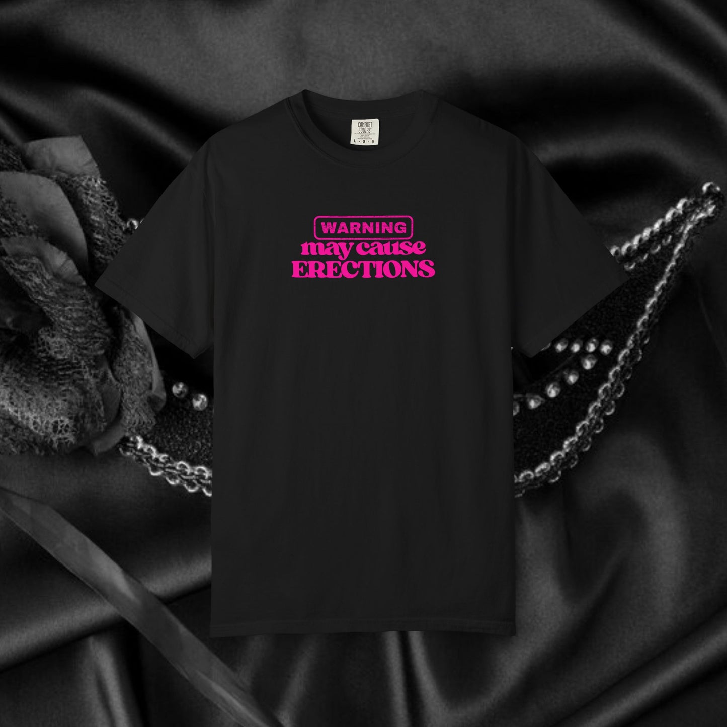 WARNING May Cause Erections Naughty Unisex T-Shirt – Inappropriate Comfort Colors Tee for Women