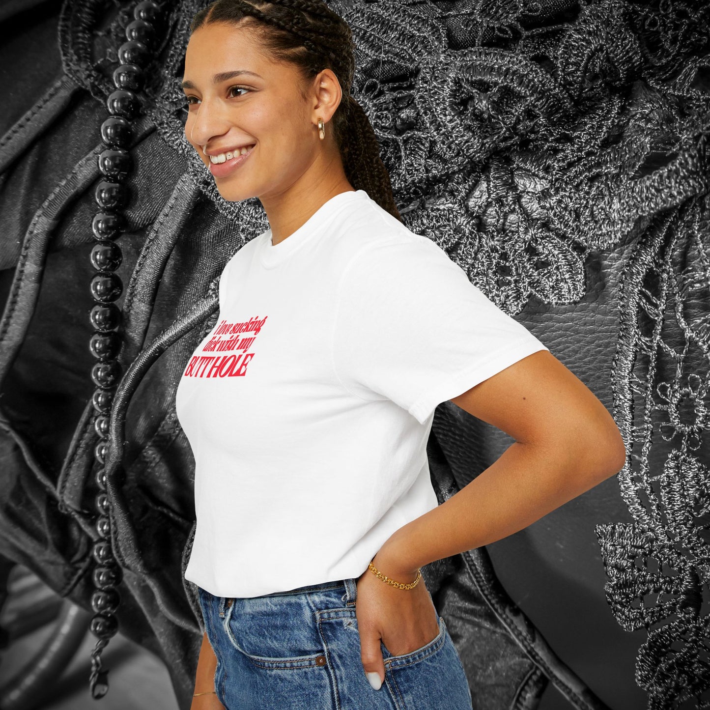 I Love Sucking D*ck With My Butt Hole T-Shirt – Naughty Offensive Garment-Dyed Sexy Wife Tee