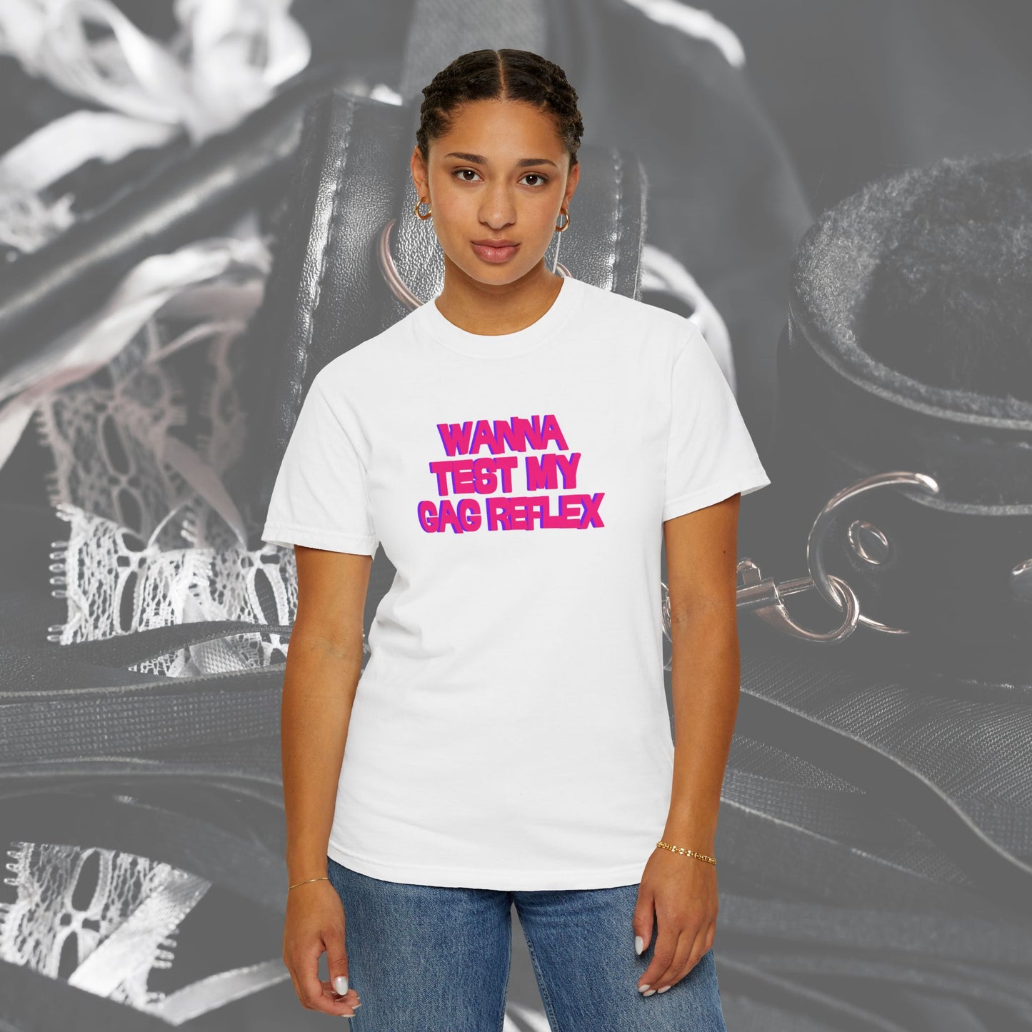 Dirty Gag Reflex Tee, Naughty Women's Shirt, Funny Blow j*b tee, Funny Adult gift