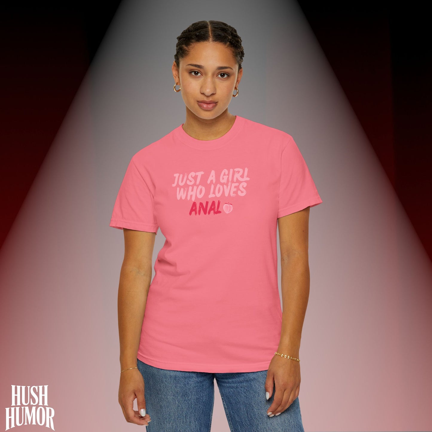 Just a Girl Who Loves A*al Shirt – Naughty NSFW T-Shirt for Hot Wife, Inappropriate Dirty Graphic Tee, Offensive Risqué Apparel for Women, Sexy Summer Shirt