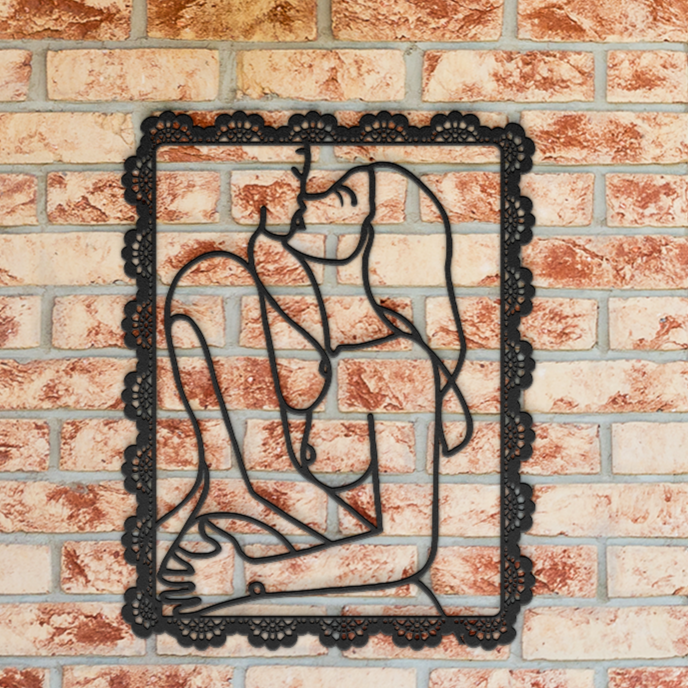 Lesbian_Lovers_Framed_Embrace_Girl_Deco_Black_Brick_Entrance_Mockup.png