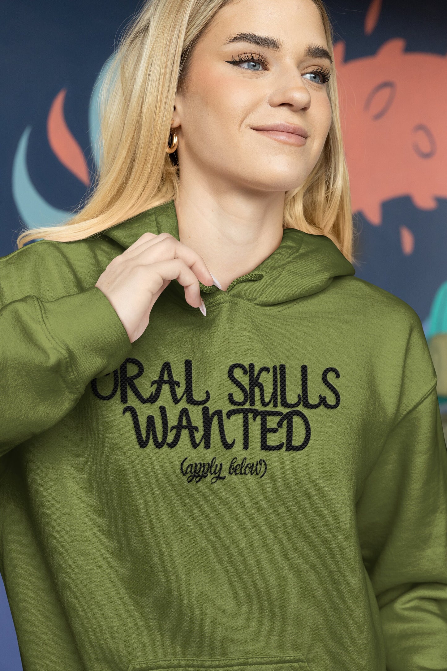 Funny Graphic Sweatshirt – Oral Skills Wanted Apply Below | Naughty Gift for Her | Dirty Birthday, Anniversary, or Holiday Gift for Kinky Women