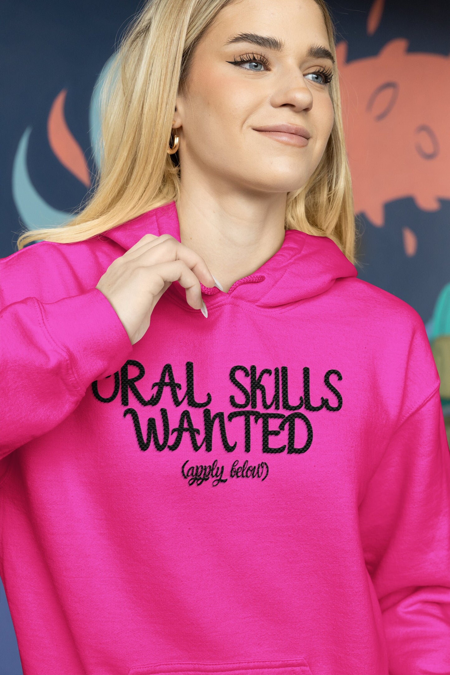 Funny Graphic Sweatshirt – Oral Skills Wanted Apply Below | Naughty Gift for Her | Dirty Birthday, Anniversary, or Holiday Gift for Kinky Women