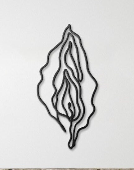 Female Sex Metal Wall Decor | Naughty Vagina Art | Sexy Bedroom & Party Decoration