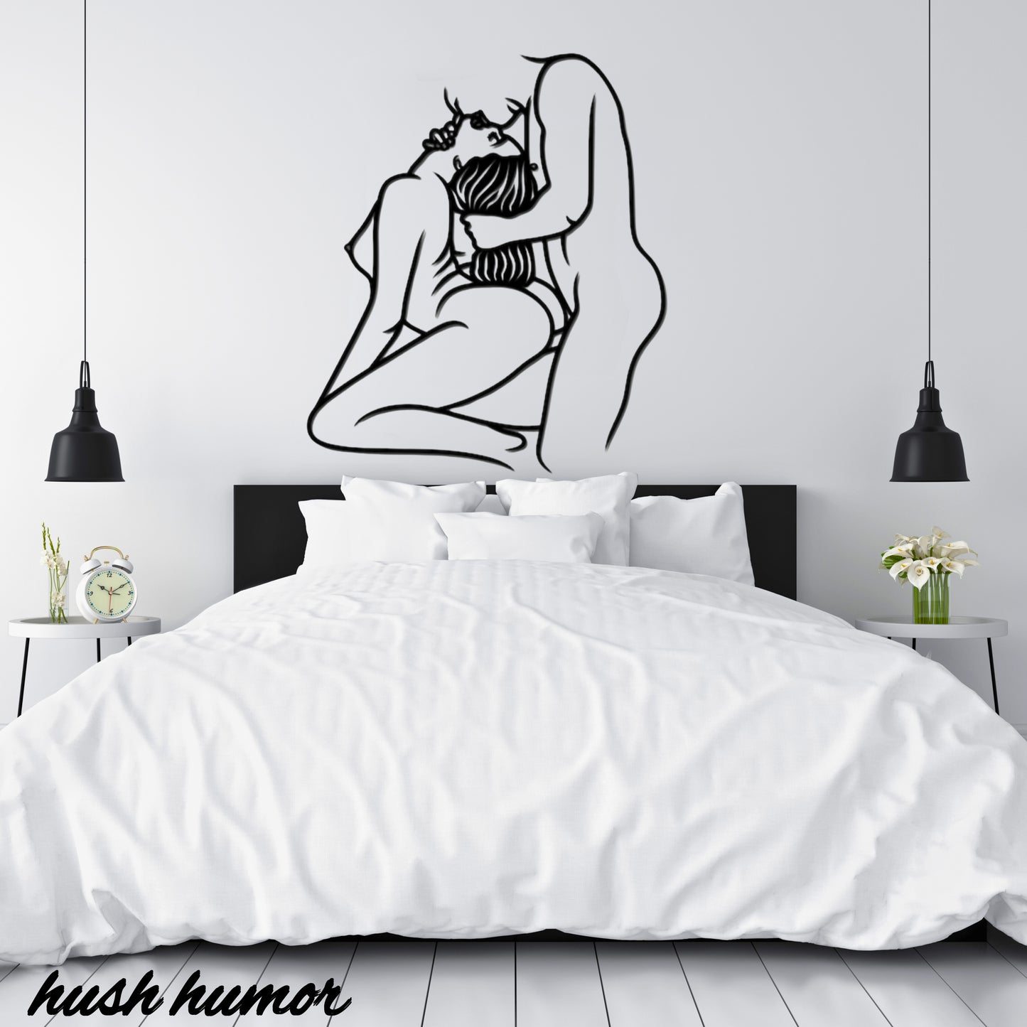 On Knees in Deep Metal Wall Art | Erotic Bedroom Decor | Sensual Master Bedroom Art