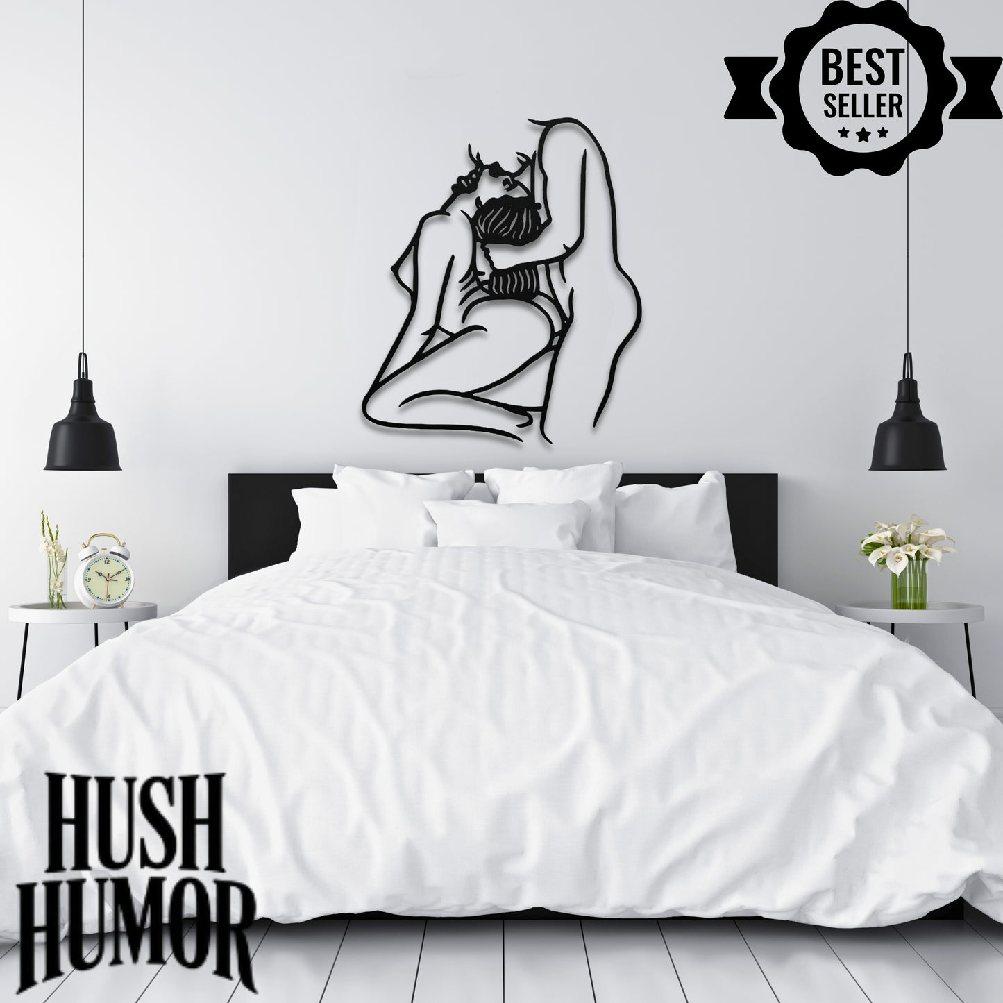 On Knees in Deep Metal Wall Art | Erotic Bedroom Decor | Sensual Master Bedroom Art