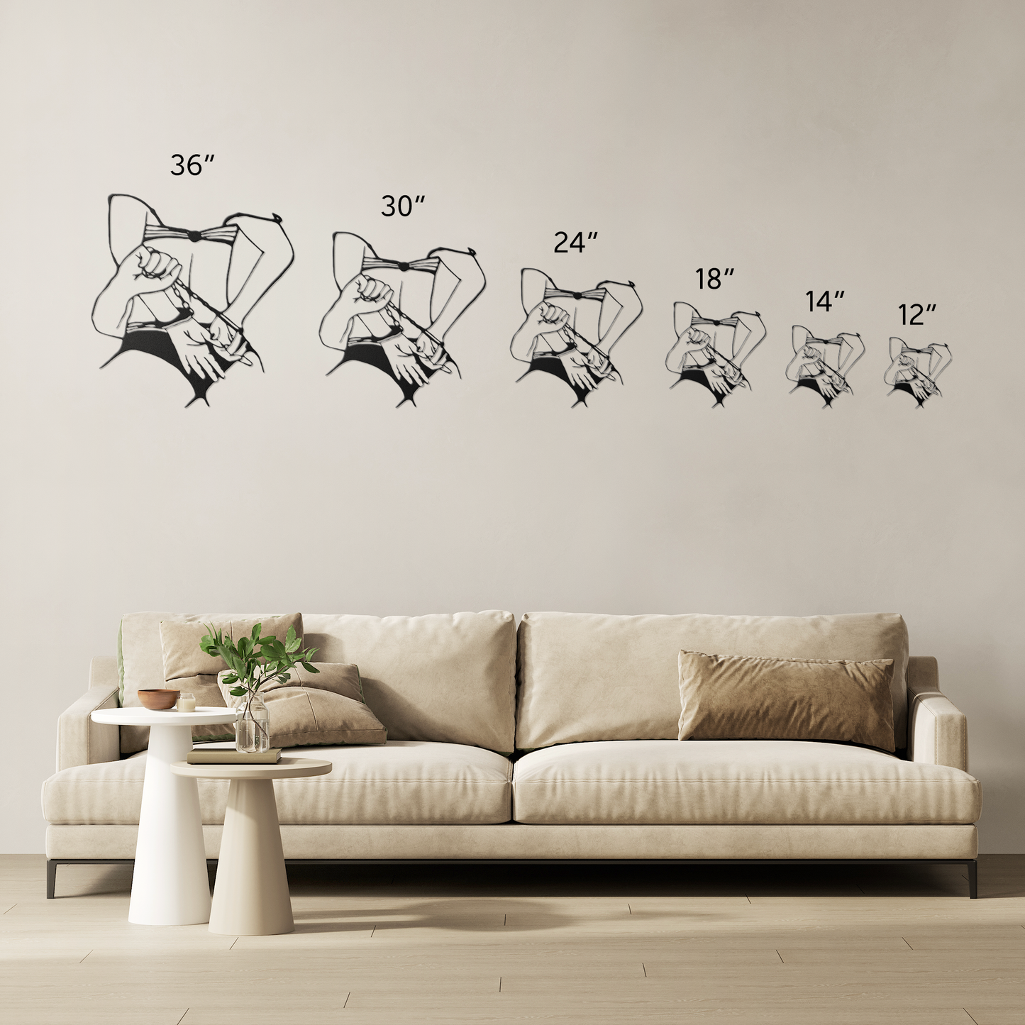 Cuffed BDSM Wall Decor – Erotic Bondage Line Art for Kinky Couples & Naughty Bedrooms