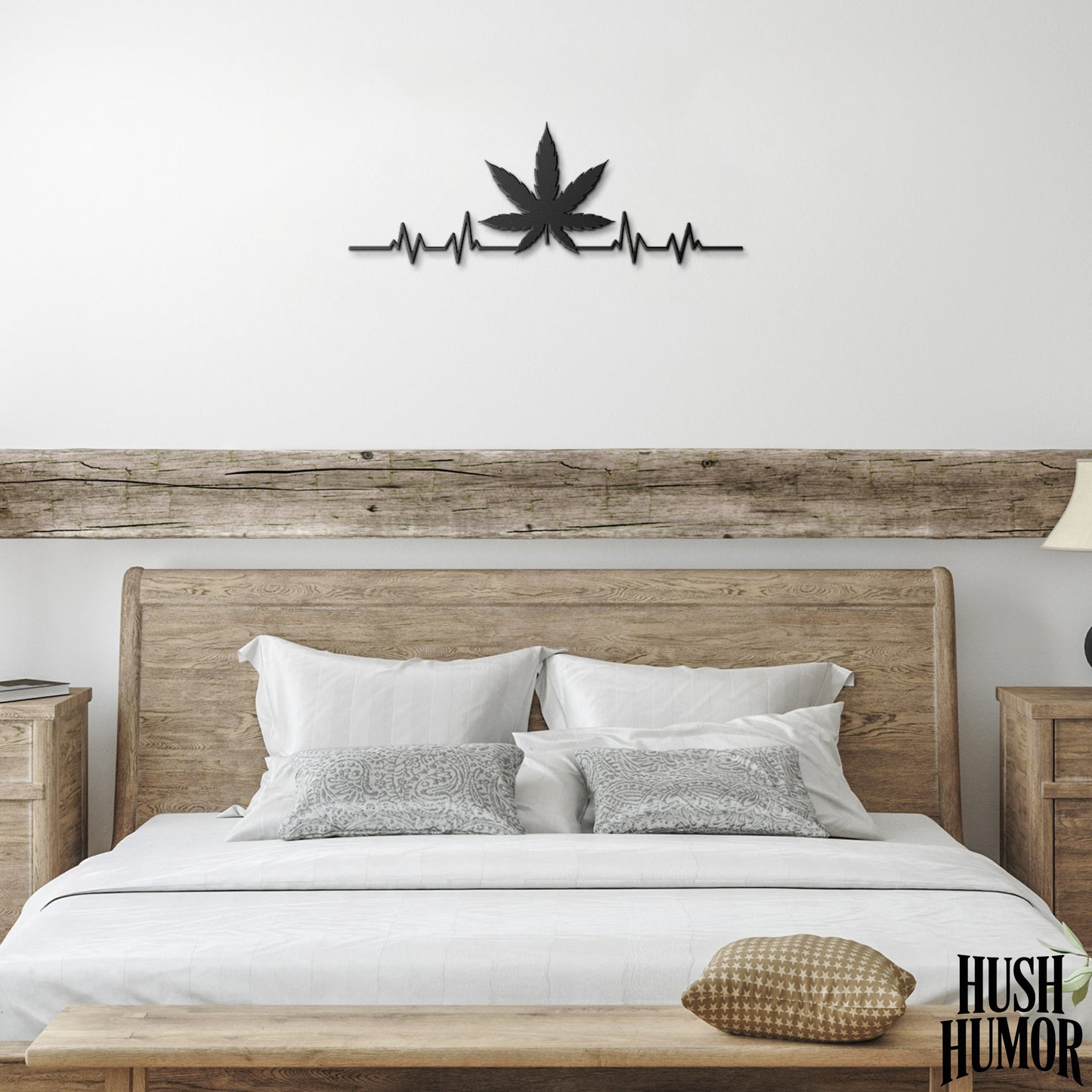 Metal Marijuana Leaf heartbeat indoor outdoor metal weed sign from Mancave to Outdoor Entertaining area Stoner Decor