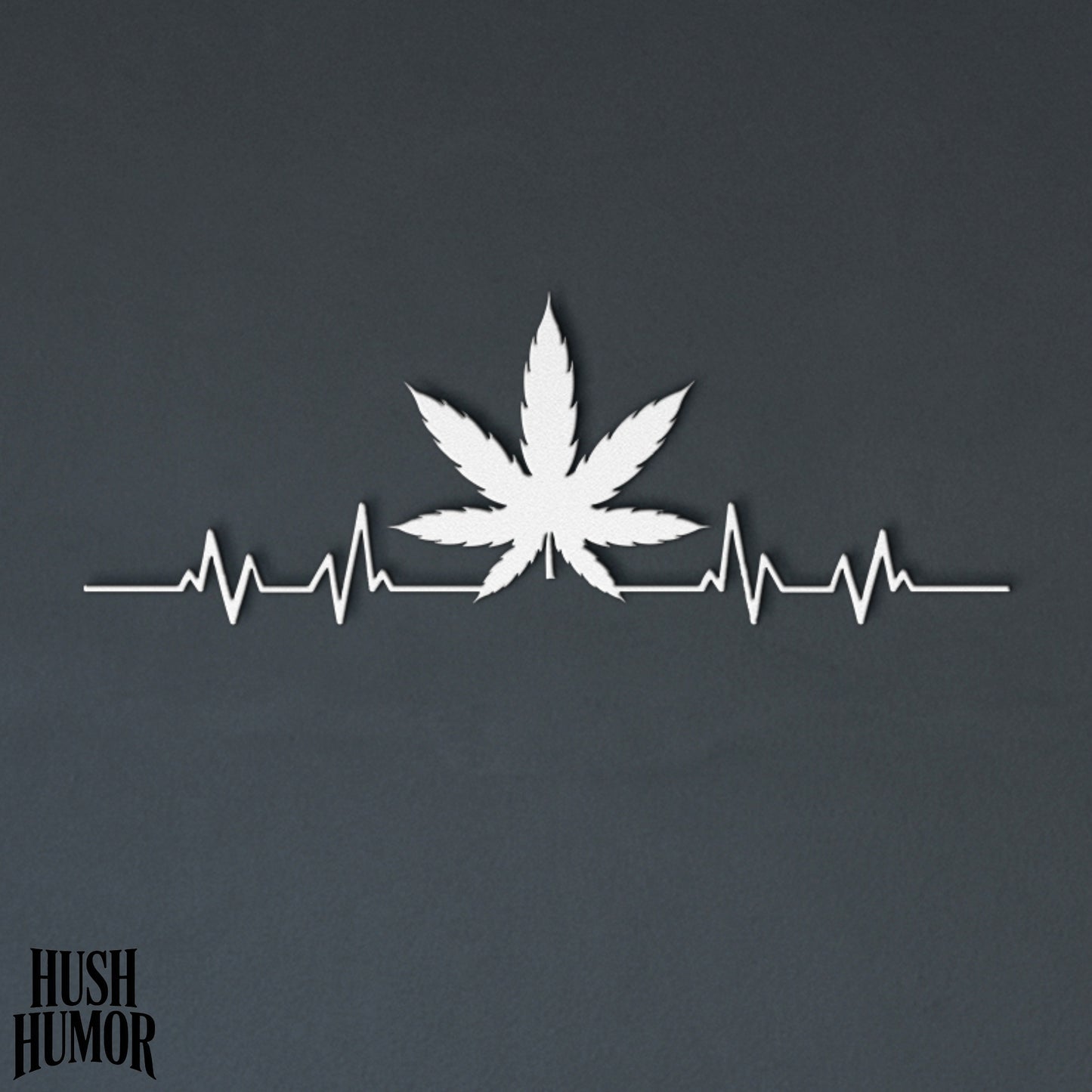 Metal Marijuana Leaf heartbeat indoor outdoor metal weed sign from Mancave to Outdoor Entertaining area Stoner Decor