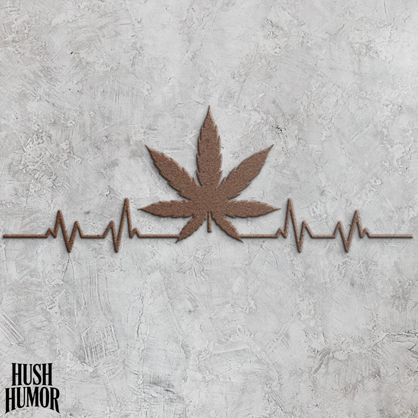 Metal Marijuana Leaf heartbeat indoor outdoor metal weed sign from Mancave to Outdoor Entertaining area Stoner Decor
