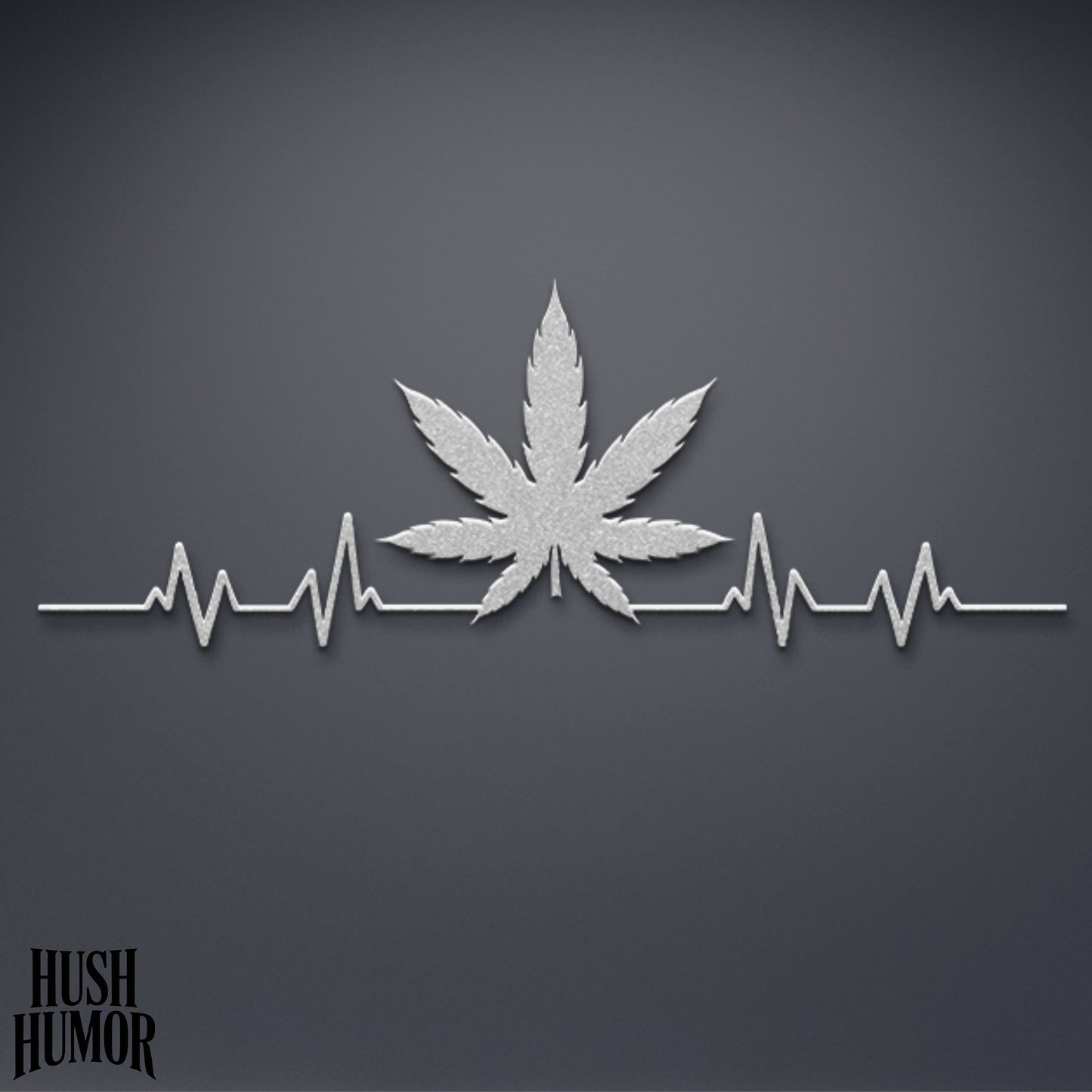 Metal Marijuana Leaf heartbeat indoor outdoor metal weed sign from Mancave to Outdoor Entertaining area Stoner Decor