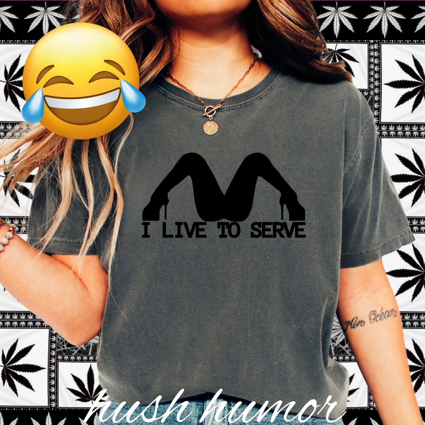 BDSM Clothing Shirt Submissive - I Live to Serve - submissive gift