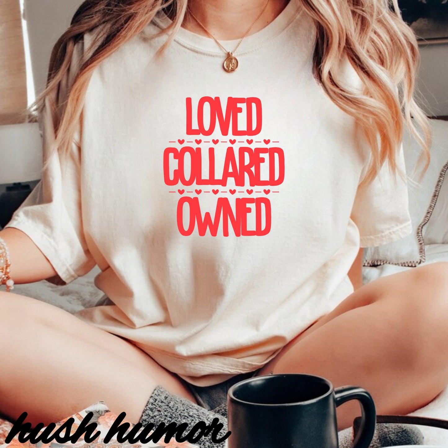 BDSM Loved Collared Owned Submissive T-shirt, Unisex Kinky Tee, Submissive Wife Gift, BDSM Apparel
