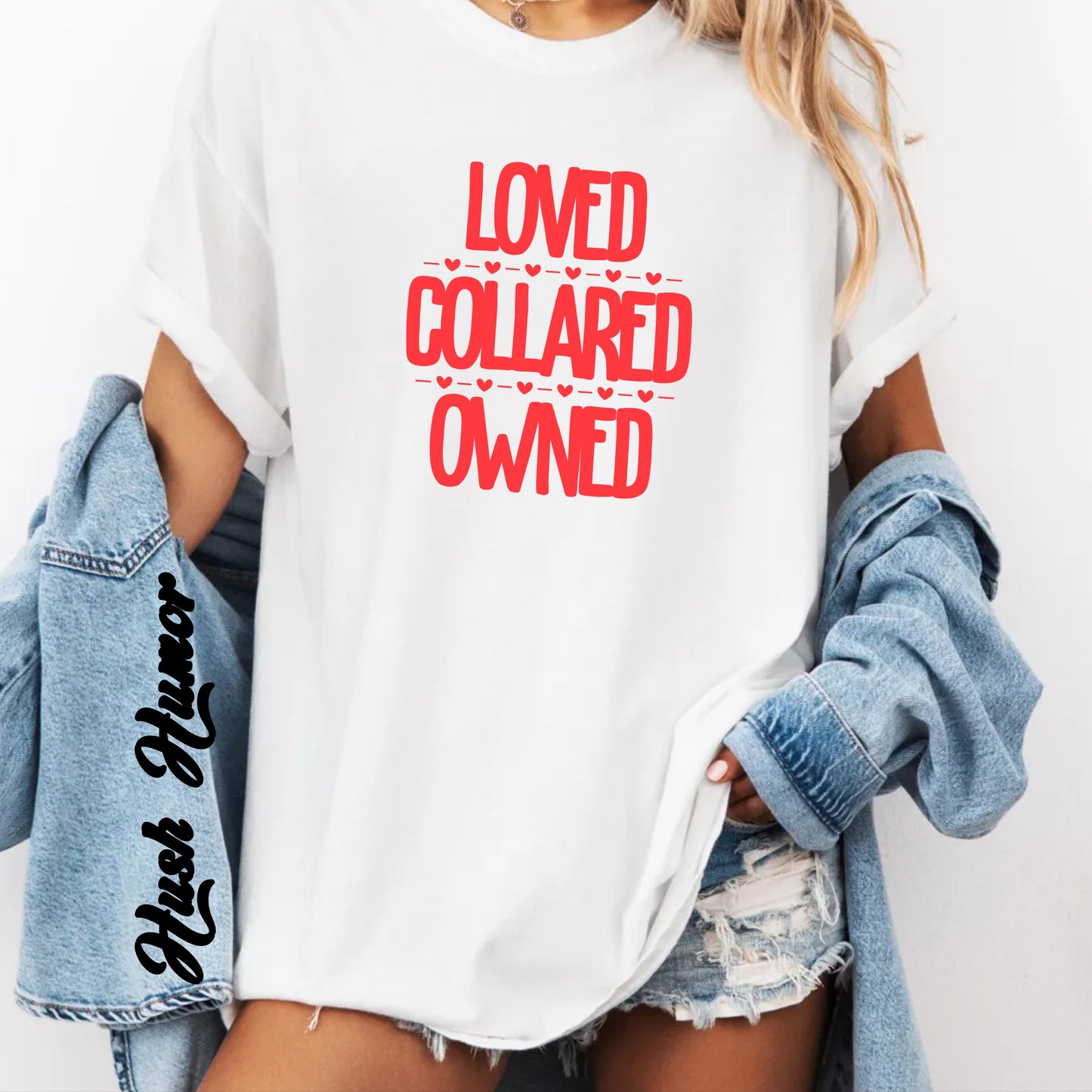 BDSM Loved Collared Owned Submissive T-shirt, Unisex Kinky Tee, Submissive Wife Gift, BDSM Apparel