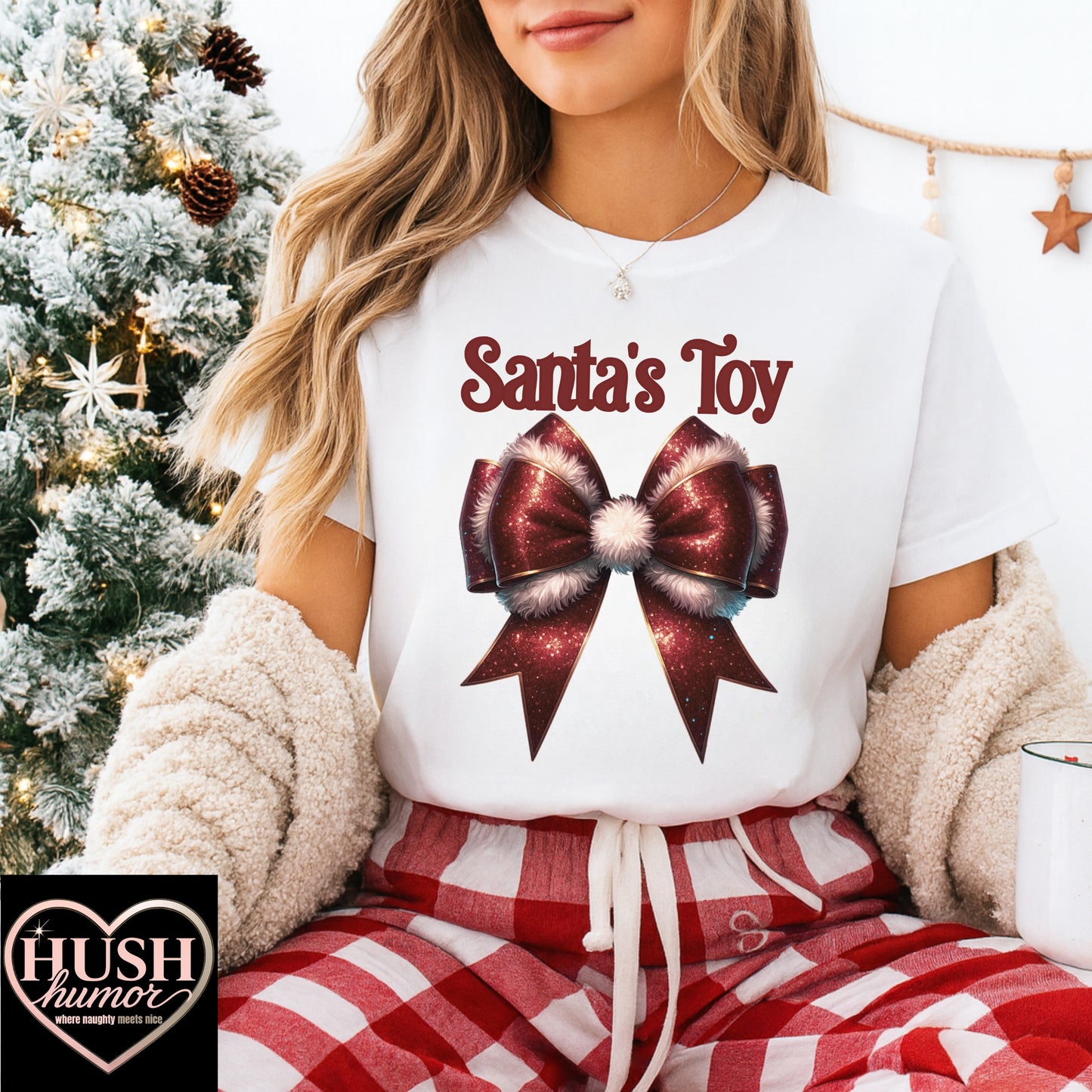 Santa’s Toy Favorite Christmas Party Suggestive Tee – Funny Adult NSFW Holiday Party T-Shirt