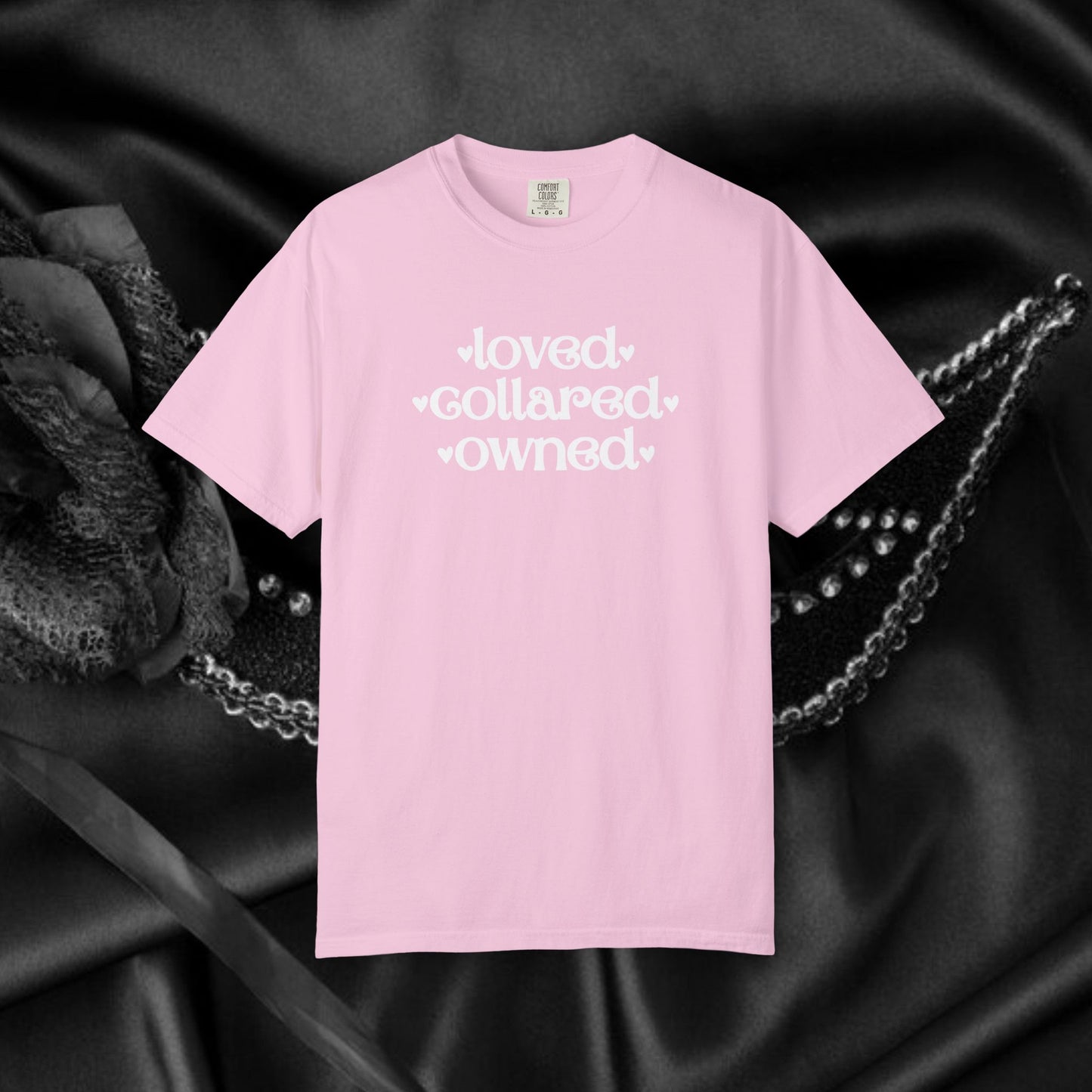 BDSM Loved Collared Owned Submissive T-shirt, Unisex Kinky Tee, Submissive Wife Gift, Dominant Lover Gift, BDSM Apparel