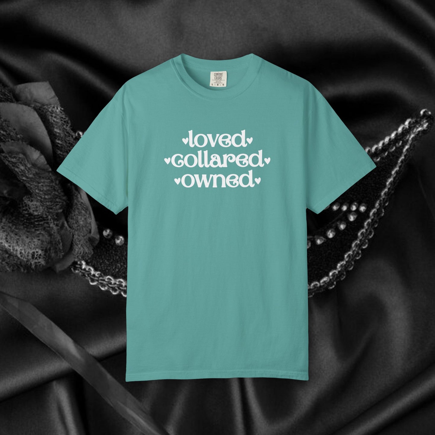 BDSM Loved Collared Owned Submissive T-shirt, Unisex Kinky Tee, Submissive Wife Gift, Dominant Lover Gift, BDSM Apparel