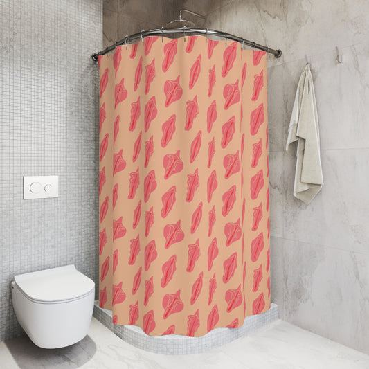 Eclectic Labia Shower Curtains, Feminist Vagina Print, Lesbian Bachelorette Present