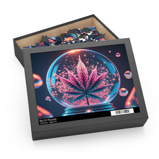 Bubble Vision – Electric Pink Leaf Orb Puzzle for Adults looking for a chill activity