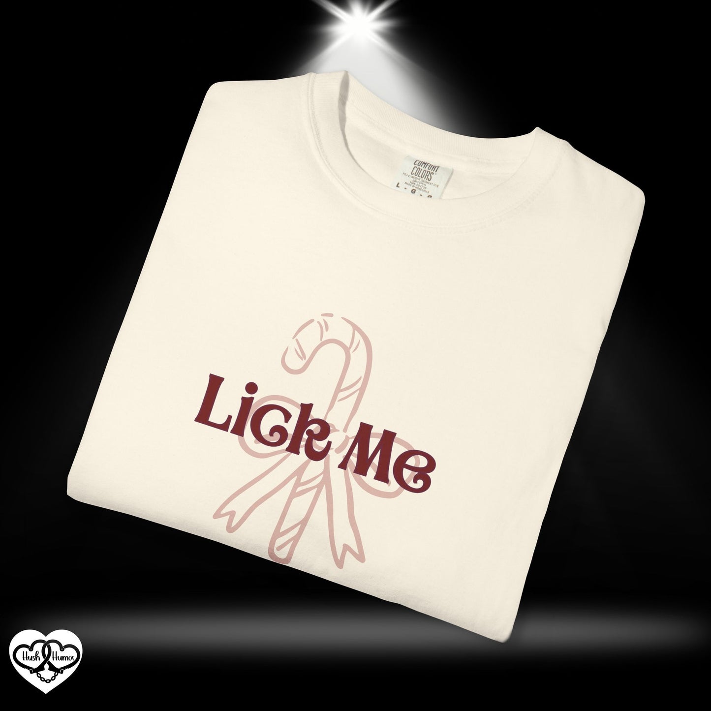 Lick Me Candy Cane Christmas Tee – Funny Adult Holiday Party Shirt