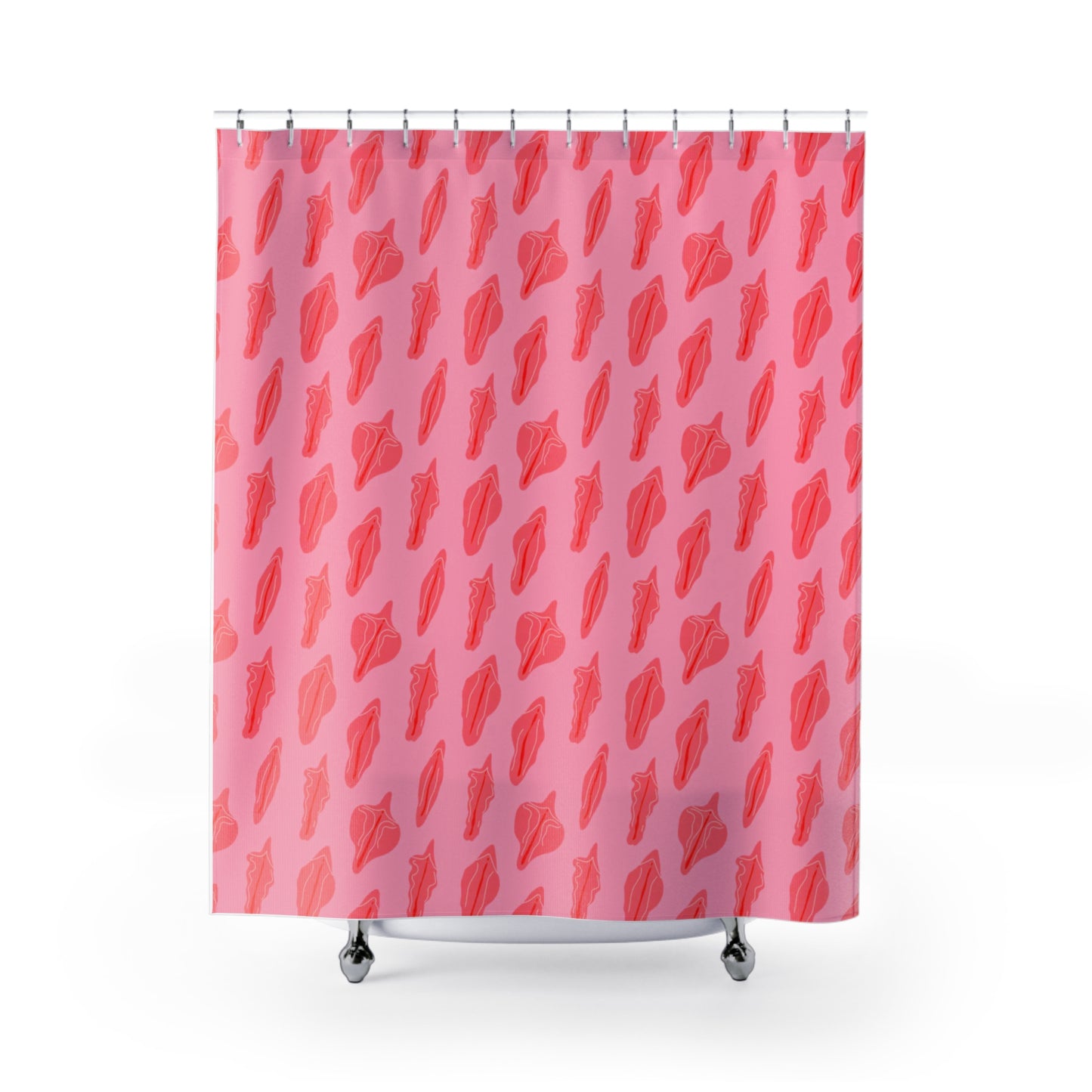 Vagina Print Shower Curtain, sexy bathroom decor, Female sex