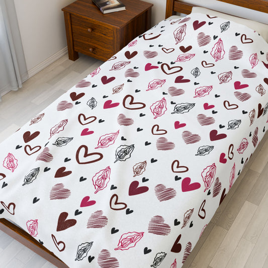 Vagina Blanket, Female Sex Feminist, Lesbian Bachelorette Gift, Body Positive Women, Feminist Blanket, Vagina Throw Blanket,