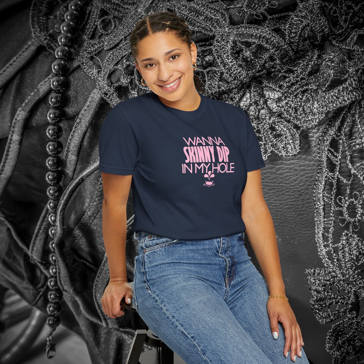 Wanna Skinny Dip in My Hole T-Shirt – Sexy Suggestive Women’s Naughty Summer Party Tee