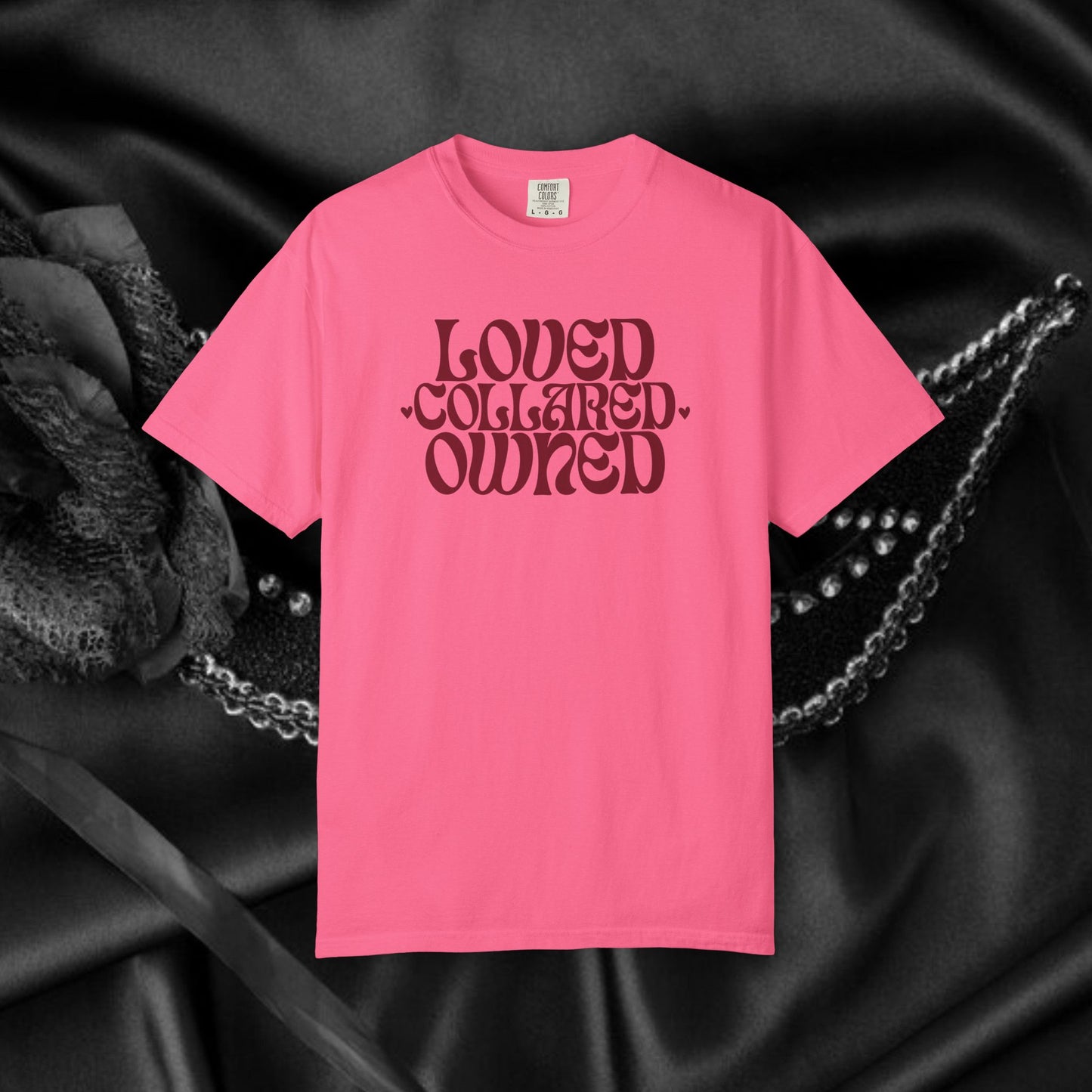 Loved Collared Owned Submissive T-shirt, BDSM themed Kinky Tee, Submissive Wife Gift, BDSM Apparel