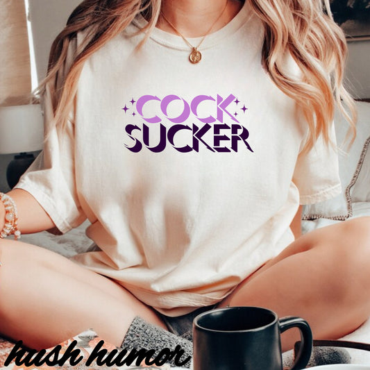 Naughty Girl Sex T-Shirt – Sexy Offensive Ladies Comfort Colors C0ck Sucker Tee, Hot Wife NSFW Shirt