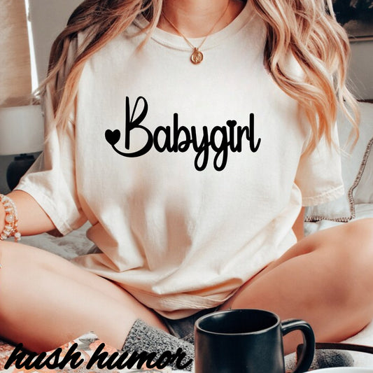 Babygirl DDLG T-shirt, Unisex Garment-Dyed Tee, Yes Daddy, Tumblr Hipster Trending Fun Party Shirt