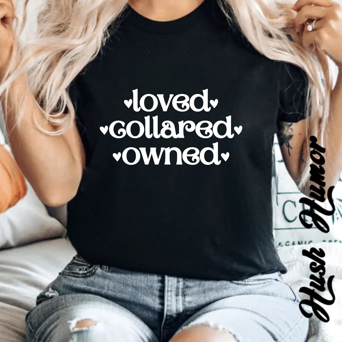 BDSM Loved Collared Owned Submissive T-shirt, Unisex Kinky Tee, Submissive Wife Gift, Dominant Lover Gift, BDSM Apparel