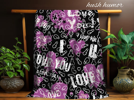 Penis Blanket Minky Blanket | Cozy Throw for Gifts, Soft Blanket, Warm Adult Themed blanket