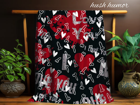 Penis Blanket Minky Blanket | Cozy Soft Blanket Adult Themed Home Decor