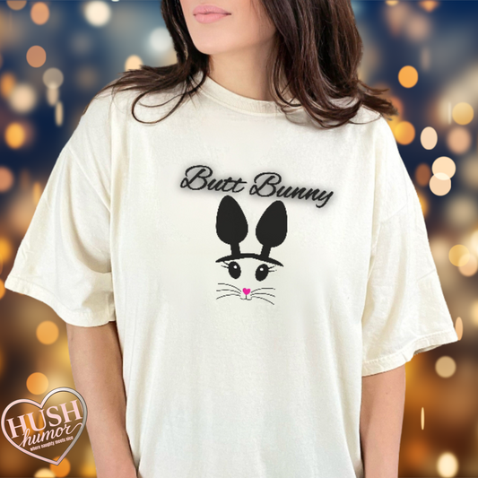 Butt Bunny Naughty Shirt – Funny Adult Humor Tee, Inappropriate Comfort Colors Sexy Wife Gift