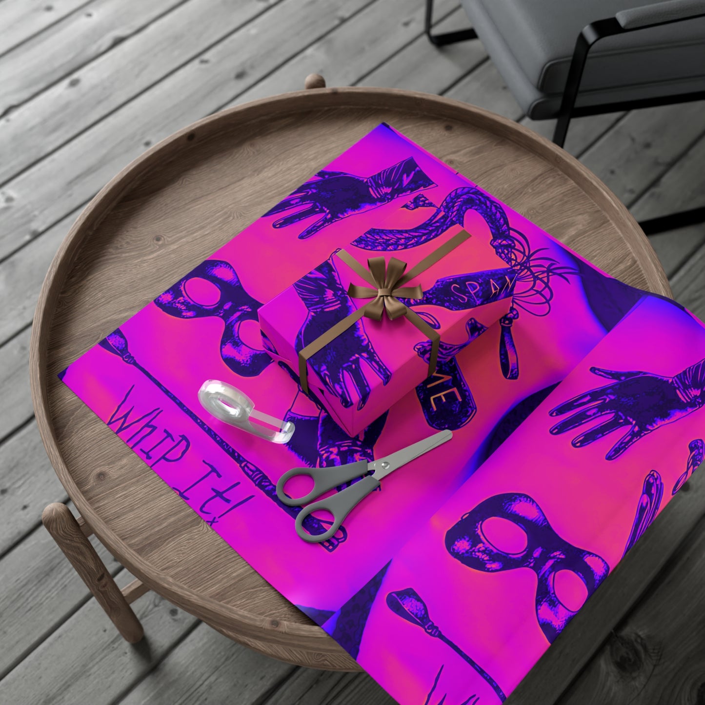 BDSM Themed Gift Wrap Papers, Sumissive gift wrap for doms approval special occasion gift wrap