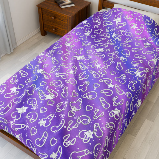 Penis Blanket Gift, Pretty Offensive Purple Hue Penis Blanket Rude Adult  Gifts, Inappropriate Funny Gifts, Naughty Blanket