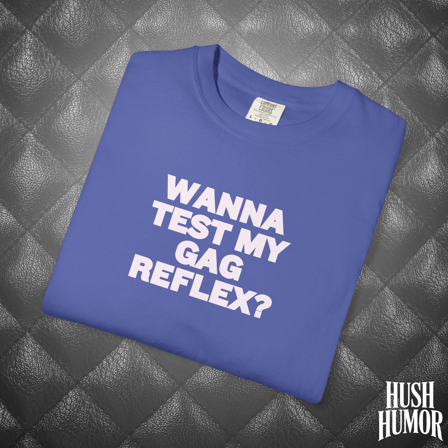 Wanna Test My Gag Reflex T-Shirt – Dirty Oral Sex Comfort Colors Tee, Funny NSFW Dirty Shirt, Gender Neutral Naughty Graphic Tee