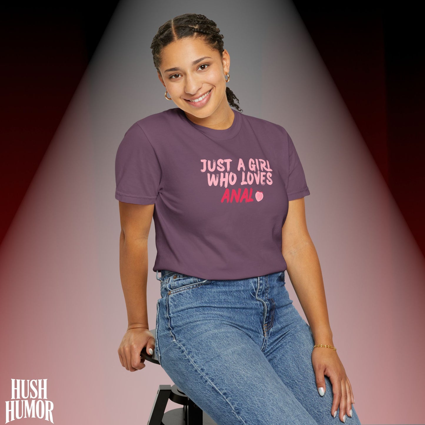 Just a Girl Who Loves A*al Shirt – Naughty NSFW T-Shirt for Hot Wife, Inappropriate Dirty Graphic Tee, Offensive Risqué Apparel for Women, Sexy Summer Shirt