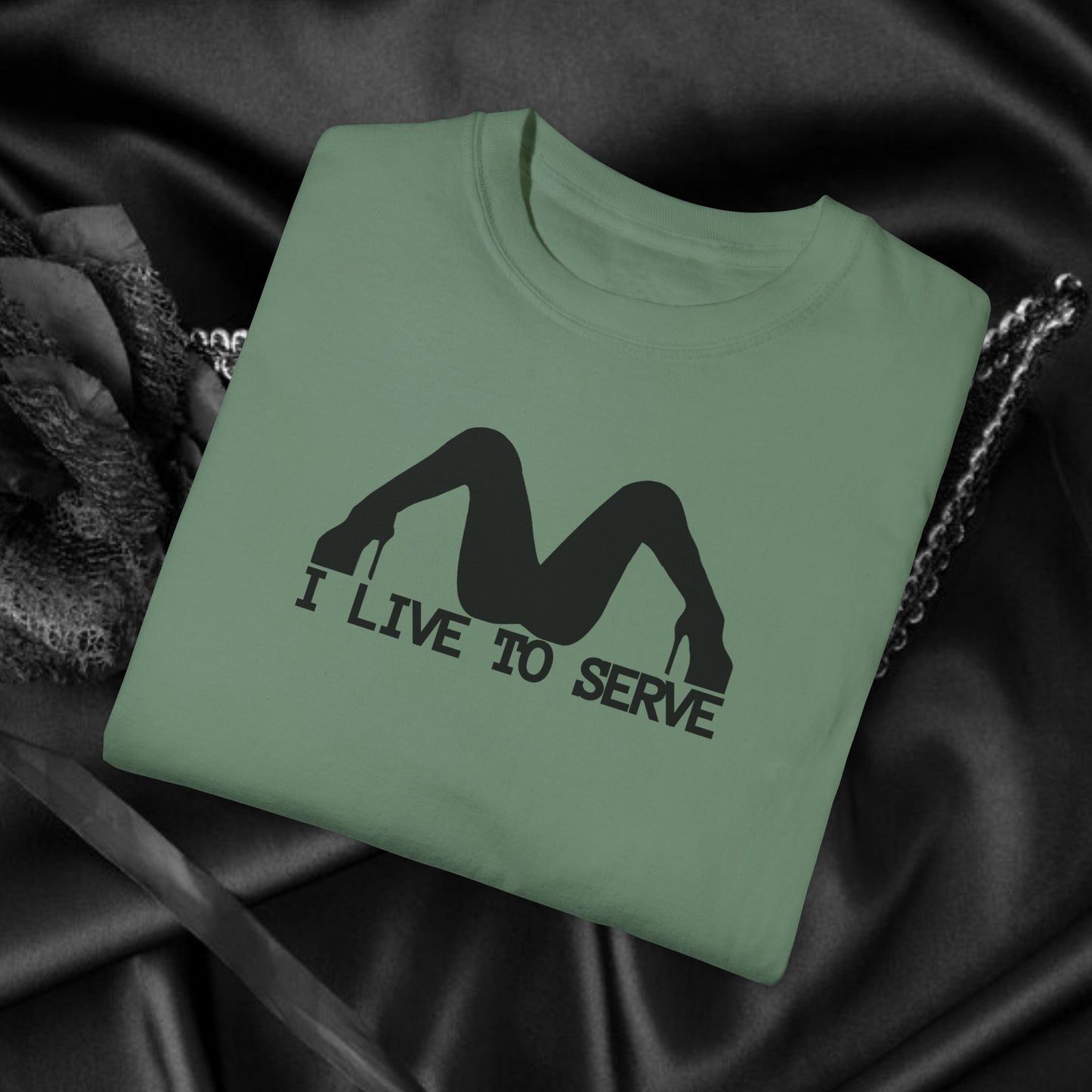 BDSM Clothing Shirt Submissive - I Live to Serve - submissive gift