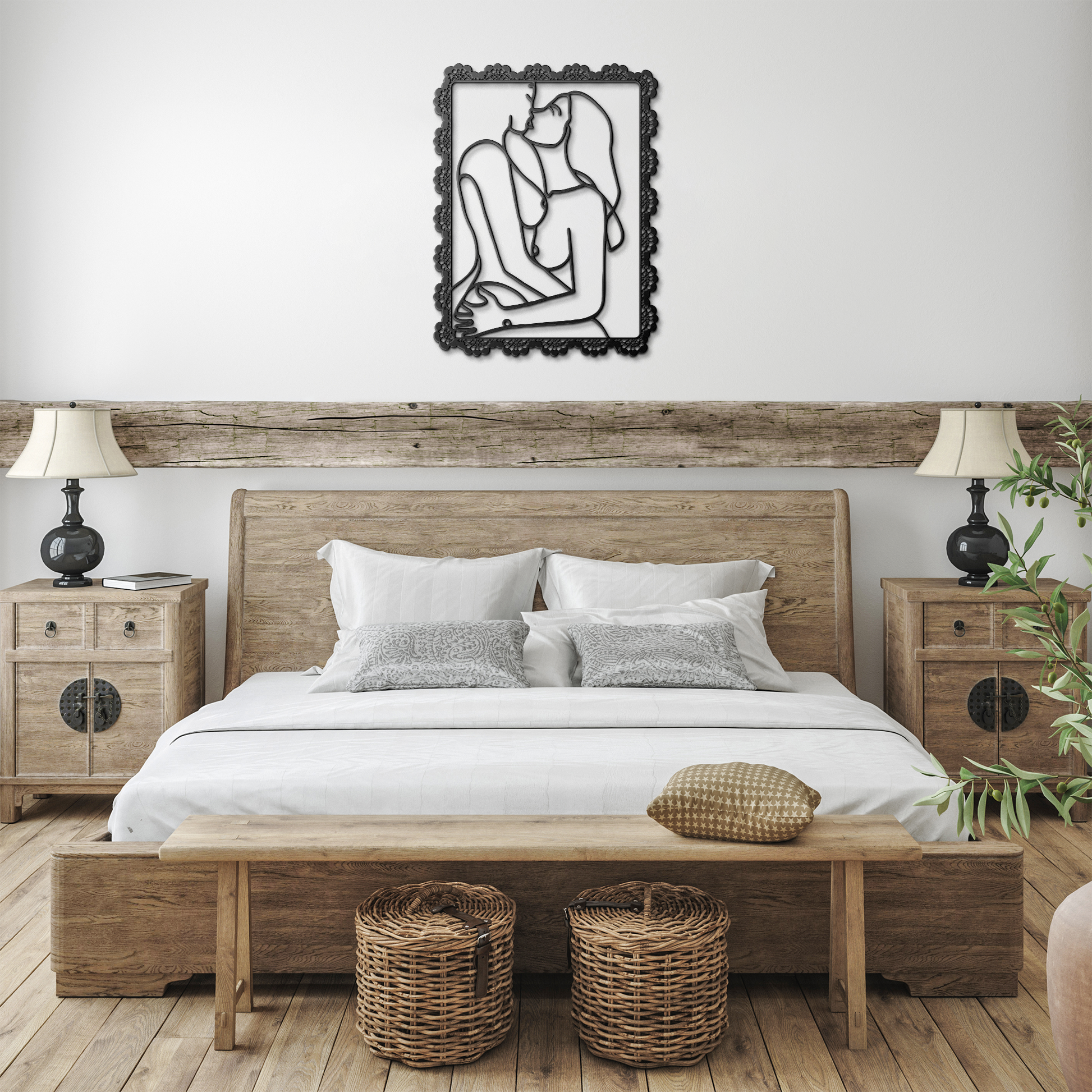 Lesbian_Lovers_Framed_Embrace_Girl_Deco_Black_Farmhouse_Bedroom_Mockup.png