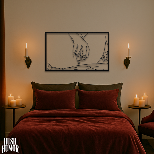 Love Thyself Metal Sign – Sexy Bedroom Wall Art – Naughty Gift for Her