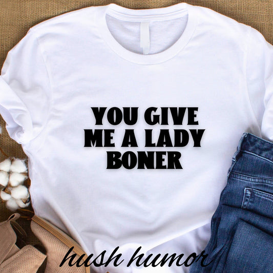 Funny Sex Shirt, Lady Boner Feminist Tee, Shocking Tops, Inappropriate NSFW Party Shirt, Offensive Rude Trendy comfort colors unisex tshirt